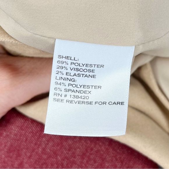 Etcetera Blue, Red, Gray & Beige Tan Color Block Shift Knit Dress in Size 8 - Picture 6 of 7